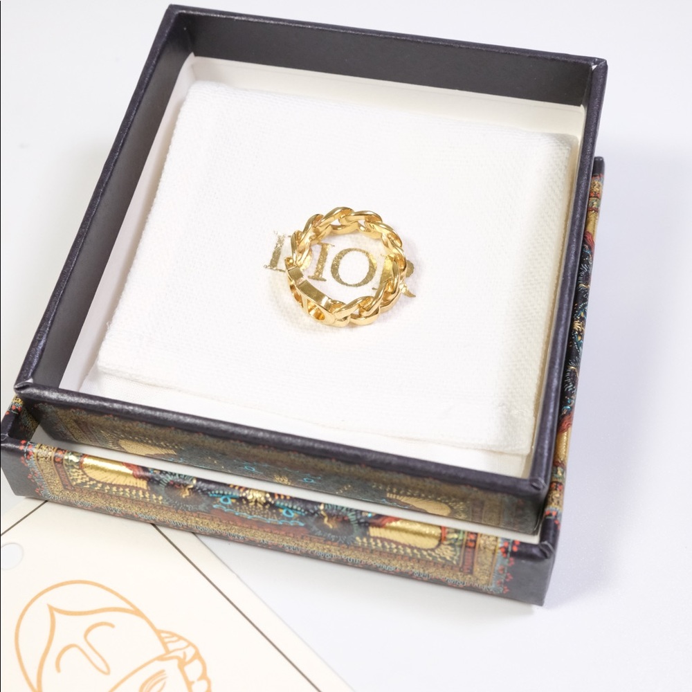 DIOR DANSEUSE ÉTOILE RING  gold-finished metal